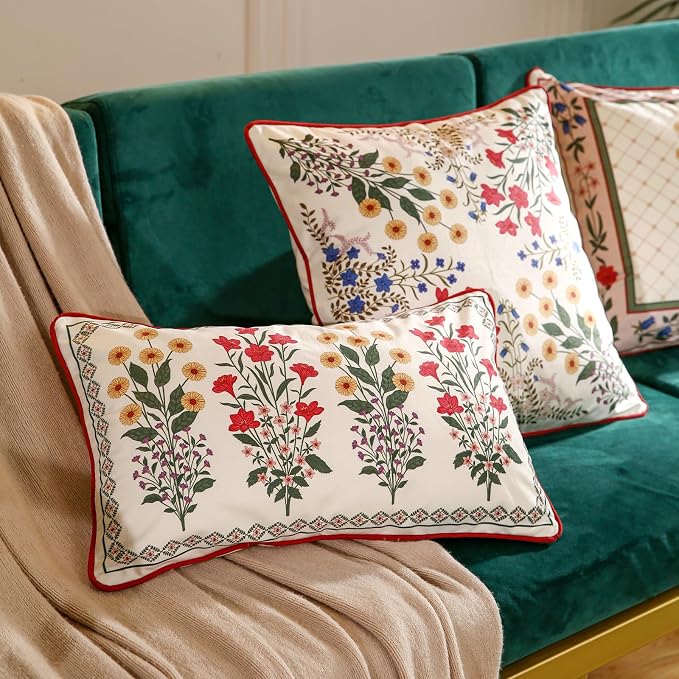 Designer Velvet Throw Pillow Cover,20"x12" Set of 2-Bertina C | Pillow Cover,Concealed Zipper Design,Dragonfly Pattern,Sofas,Bedroom,Living Room,Lounge Chairs,All Season Home Decor