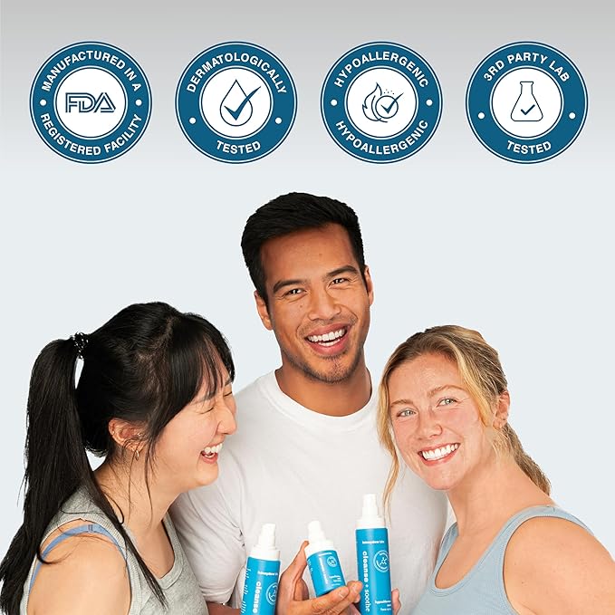 Hypochlorous Acid Spray – Dermatologist Tested HOCl Facial Cleanser for Sensitive, Acne-Prone & Irritated Skin – Soothes Redness, Eczema, Rashes & Itching – Skin Repair Spray, 2oz + 2oz, Honeydew Labs