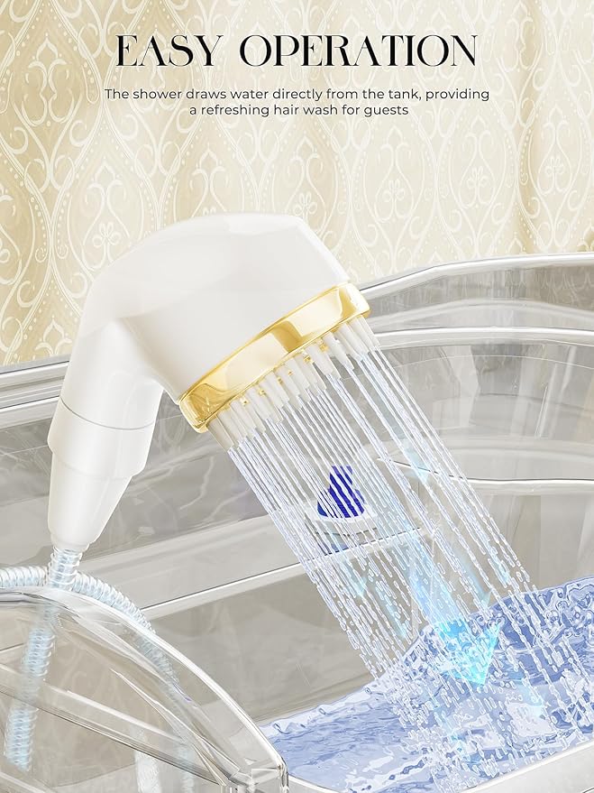 Head Spa Equipment, Portable Head Spa with Large Water Tank | Featuring Water Circulation System & Knob Panel | Ideal for Salon, Barber Shop and Home Use