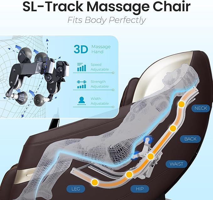 Titan Quantum Massage Chair | Brown | Full Body & Zero Gravity Features | Customizable Massage Programs