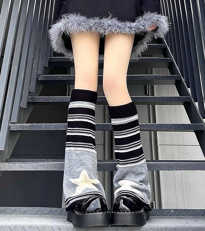 Sexybody Women's Leg Warmers Fashion Knit Warmers Long Socks Cute Y2K Kawaii Japanese Lolita Harajuku Accessories for Girls