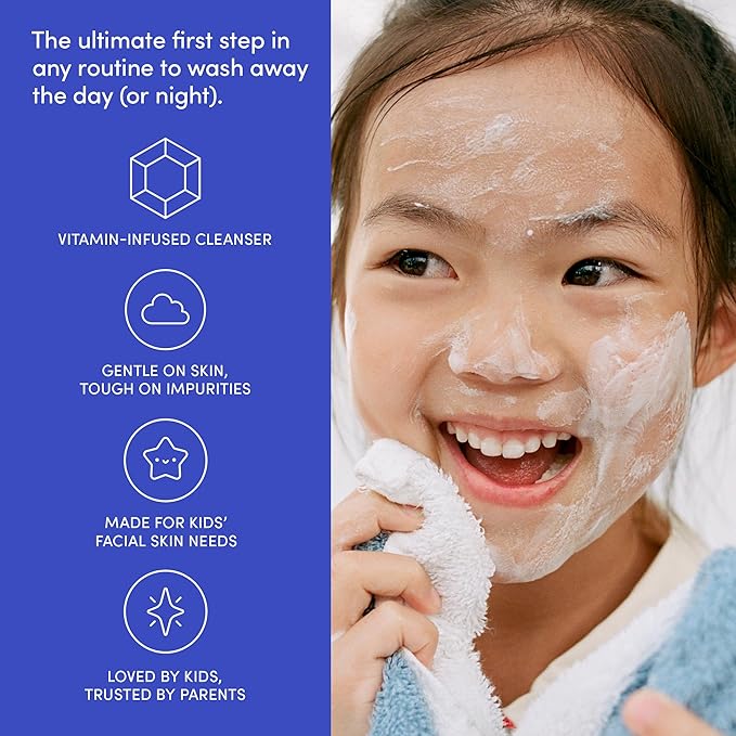 Evereden Kids Face Wash: Cool Peach, 3.4 fl oz. | Gentle Skin Care | Non-toxic and Clean Ingredients | Skin Care for Kids