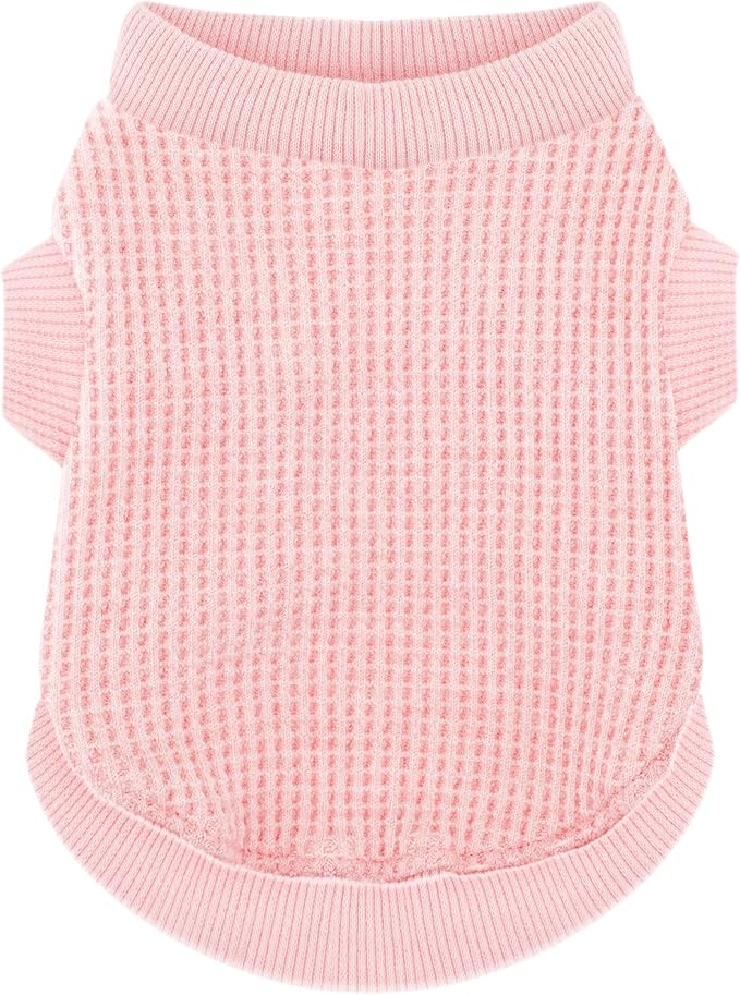 Cozy and Functional Dog Shirts for Small Puppies: Stretchable Pink Attire with Easy-On Design, Ideal for Chihuahuas and Yorkies - Enhance Comfort and Playfulness on Chill Days Small