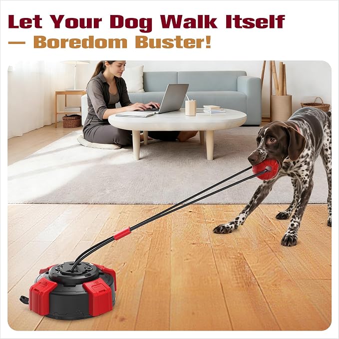 BSISUERM Upgraded Strong Suction Cup Tug of War Dog Toy Interactive Dog Rope Toys for Aggressive Chewers Puppy Molar Ball Chew Toy with Teeth Cleaning for Mental Stimulation & Boredom Relief