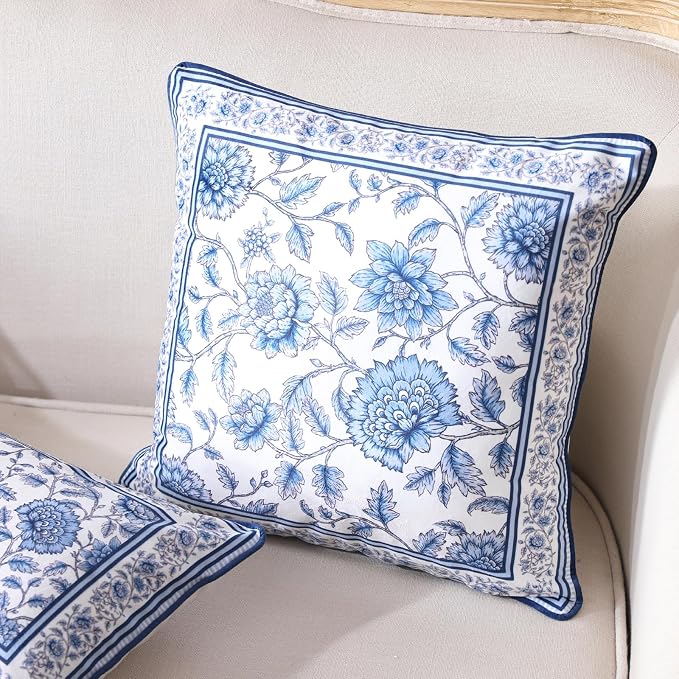 Designer Vintage Velvet Throw Pillow Cover,18"x18"-BlueWilow | Pillow Cover,Concealed Zipper Design,Dragonfly Pattern,Sofas,Bedroom,Living Room,Lounge Chairs,All Season Home Decor