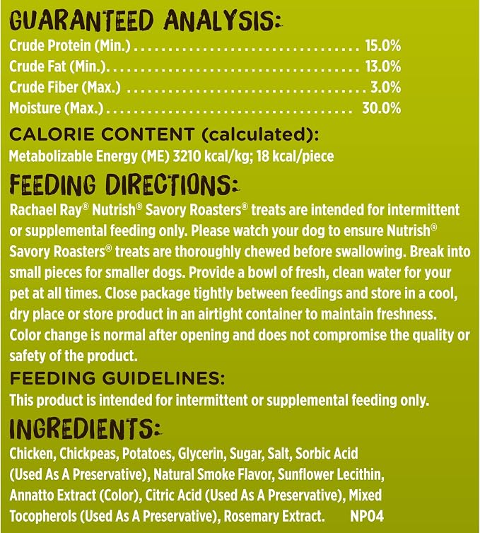 Nutrish Savory Roasters Chicken Recipe Premium Dog Treats, 12 oz. Pouch (Rachael Ray) (Pack of 2)