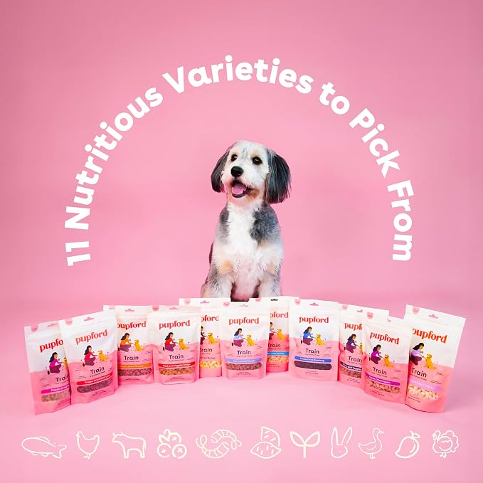 Pupford Freeze Dried Dog & Puppy Training Treats (Sweet Potato, 4 oz, 3 Pk) | 1400+ treats, Ultra low-calorie, Only 1 ingredient, All breed sizes, Mess free and bite sized, Trainer recommended