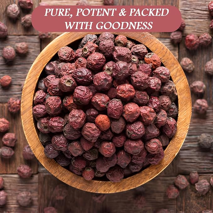 Cure wid Pure Organic Hawthorn Berry Tea 16oz | Non-GMO Caffeine-Free Hawthorne Berry Tea | Resealable Eco-Friendly Bag | Dried Hawthorn Berries For Heart Health,High Blood Pressure Support & Wellness