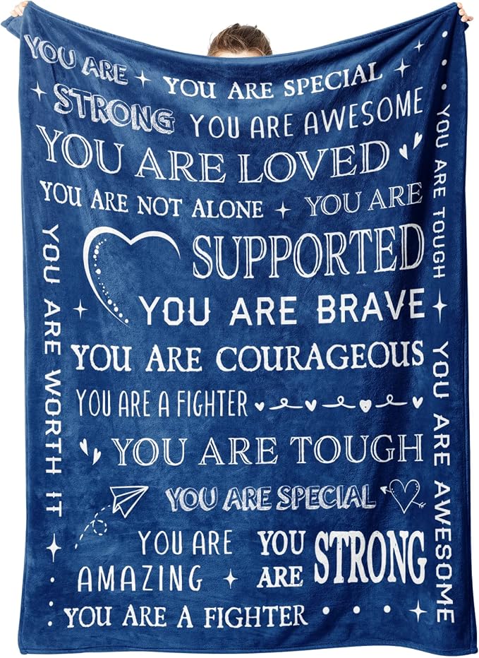 Blanket Gifts for Women or Men - Get Well Blanket | Inspirational Gifts, Feel Better After Surgery Gift, Thinking of You Present for Dad Brother Son Friend, 80'' x 60''