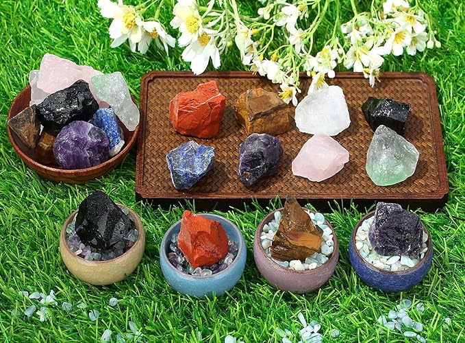 LAIDANLA 2" Tiger Eye Natural Rough Stones Crystal Large Raw Crystals Bulk Healing Cuarzo Gemstones for Reiki Healing Tumbling Fountain Rocks Wire Wrapping Decoration 4PCS 0.5lb