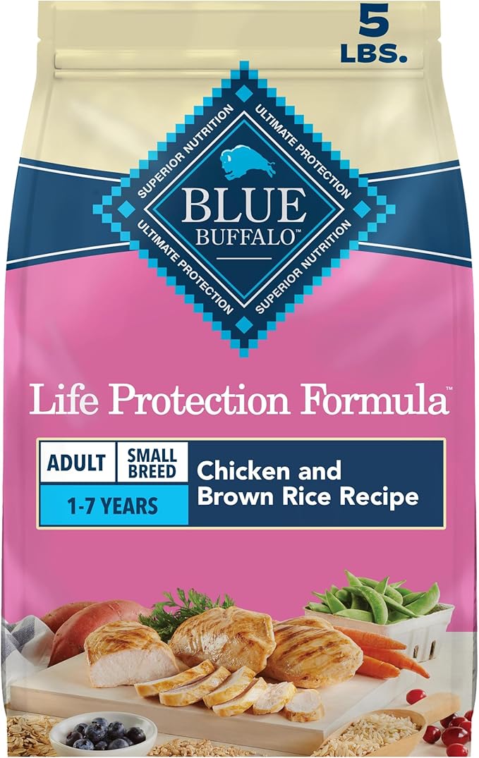 Blue Buffalo Life Protection Formula Chicken Small Breed Dry Dog Food, 5 lb | Real Chicken #1 Ingredient, Antioxidant-Rich LifeSource Bits, Supports Higher Energy Needs, Formulated for Small Breed Dogs