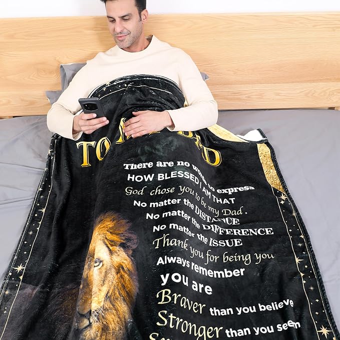 Gifts for Dad Birthday Gifts for Men, Girl Dad Gifts from Daughter, Fathers Birthday Gifts Ideas, Birthday Gifts for Dad from Son, Dad Blanket from Daughter 50”*60”