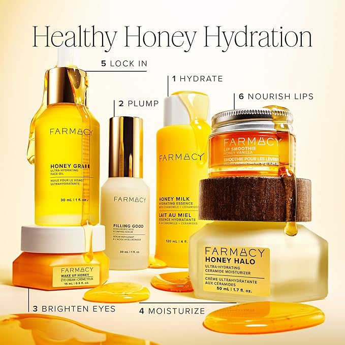 Farmacy Hydrating Essence - Hydrating Honey Milk Toner + Facial Essence to Soothe, Moisturize and Strengthen Skin Barrier - Preps Complexion for Skincare Products or Makeup Application (50ml)