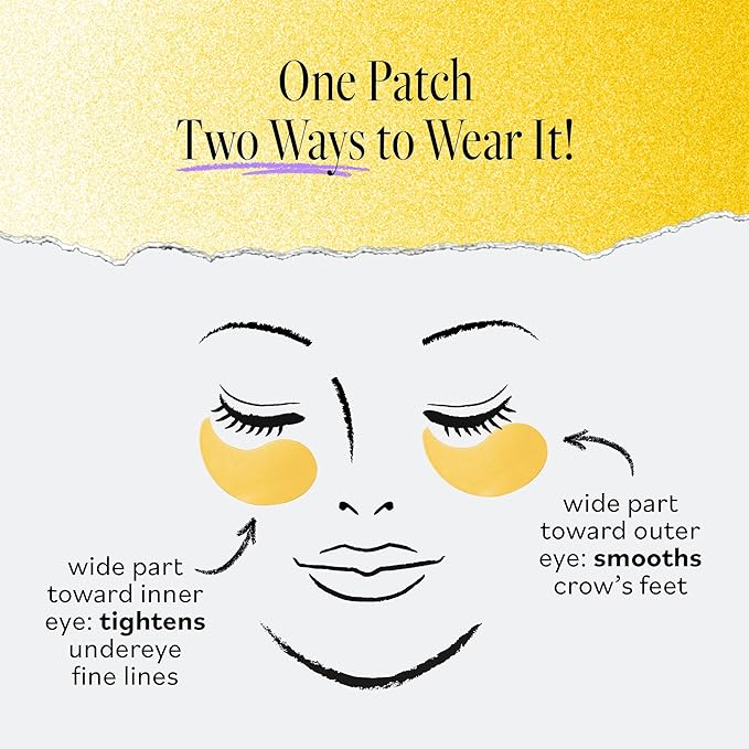 Derma E Vitamin C Bright Eyes Hydro Gel Under Eye Patches (30 Pairs), Allantoin, Caffeine & Vitamin B3, Eye Masks to Helps Reduce Fine Lines, Wrinkles, Dark Circles & Puffy Eyes, 60ct