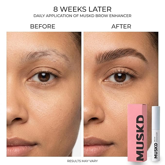 MUSKD Eyebrow Growth Serum (3ML) – Helps Grow Brows Faster & Thicker – Natural Formula, Vegan & Cruelty-Free