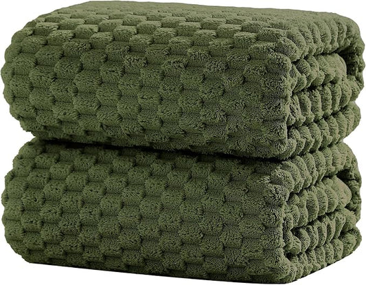 Extra Large Bath Towel Sheet-40x80 Inches Oversized,Super Soft,Quick Dry,Microfiber Shower Towels Highly Absorbent,Plush Bathroom Towels for Adults, Premium Quality (Olive Green, 2PCS)