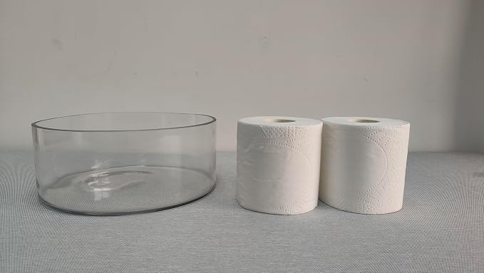 CYS EXCEL Extra Wide Glass Cylinder Vase 10 Inch Diameter x 4 Inch Height Large Clear Flower Vase for Centerpieces Floating Candles Terrariums or Succulents