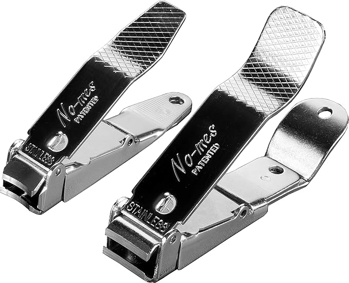No-Mes Fingernail and Toenail Clipper Gift Set, Catches Clippings, Built-in Nail File, Made in USA