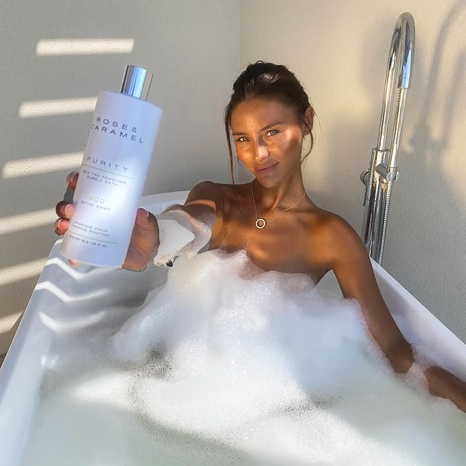 Rose & Caramel Purity Self Tan Removing Bubble Bath, Effective Self Tan Eraser, Removes Any Brand Of Fake Tan, 16.90 Fl Oz (500ml)