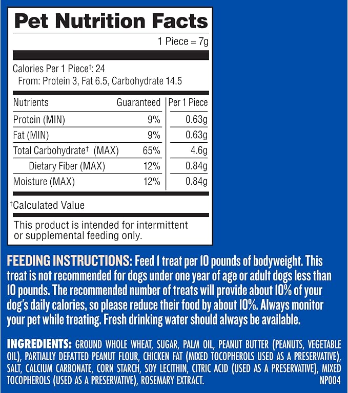 Milk-Bone Peanut Buttery Dipped Dog Biscuits with Jif Peanut Butter, 32 Oz. Bags (Pack of 4)
