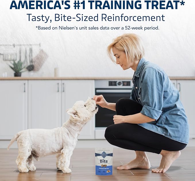 Blue Buffalo Bits Chicken Training Treats, 11 oz | Real Chicken First, DHA for Cognitive Development, No Chicken By-Product Meals, Free from Red Dye 40
