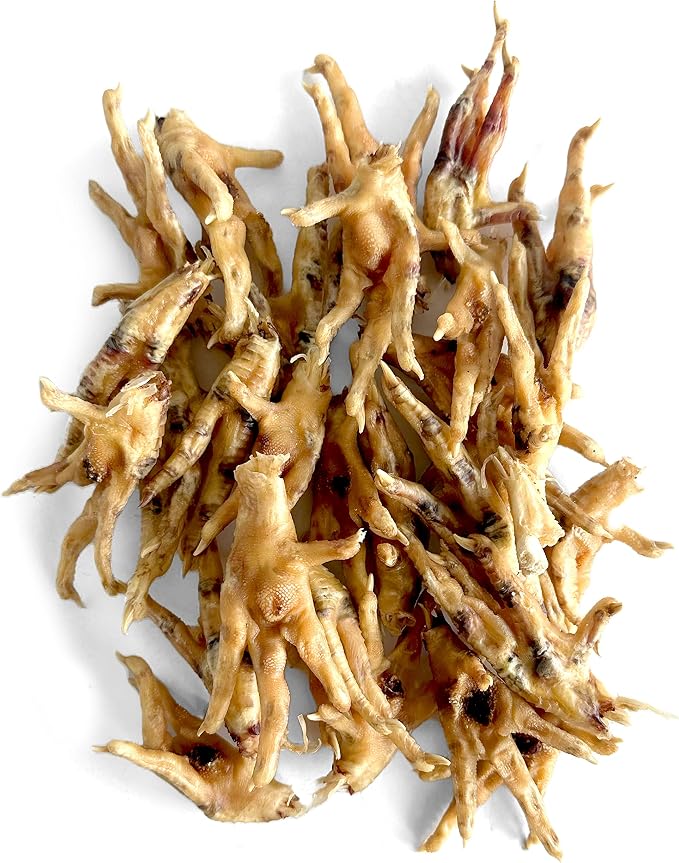 Chicken Feet for Dogs, All-Natural Dog Treats, 200 Ct | Crunchy Texture, Naturally Dehydrated, Rich in Glucosamine, Supports Joint Health, Made in the USA
