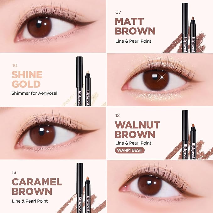 lilybyred Starry Eyes Am9 to Pm9 Gel Eyeliner | Korean Gel Eyeliner, Intense Color Payoff, Creamy Formula, Easy Blending, Built-in Sharpener, Smudge-Proof, Long-Lasting, 0.017 oz. (10 Shine Gold)