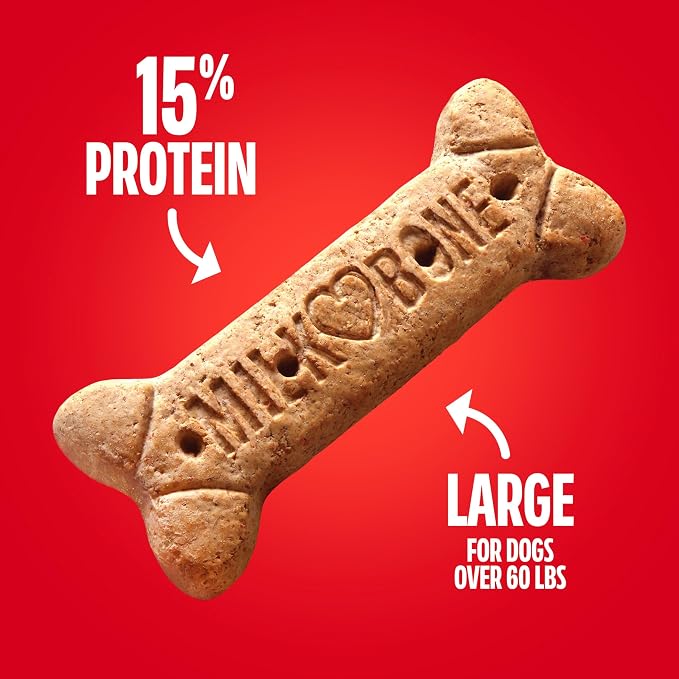 Milk-Bone Crunchy Large Dog Treats, 10 Lb. Box, Original Beef Flavor
