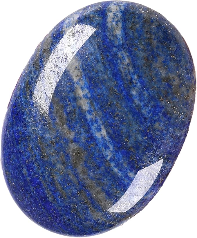 ZHIYUXI 2.4" Lapis Lazuli Crystals Gemstones and Crystals and Stones Blue Lapis Lazuli Stone Blue Crystal Energy Balancing Therapy Polished Stones Palm Stone Mediation Gifts 1PC