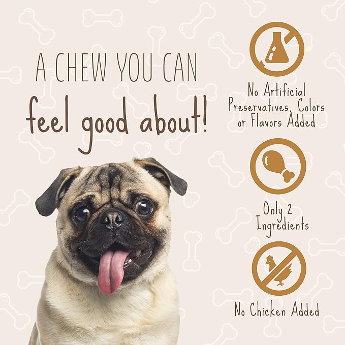 Better Belly Pork Hide Small Roll Highly Digestible Dog Treats, 20 Count | With Natural Smoke Flavor, Long-Lasting Digestible Chew, No Grain Added, No Artificial Colors Or Flavors, For Adult Dogs