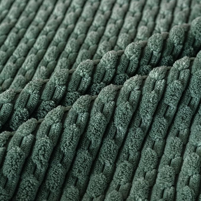 Set of 4 Teal Green Decorative Throw Pillow Covers 18x18 Inch Corduroy Pillow Covers for Bed Couch Sofa Living Room Soft Square Cushion Cases