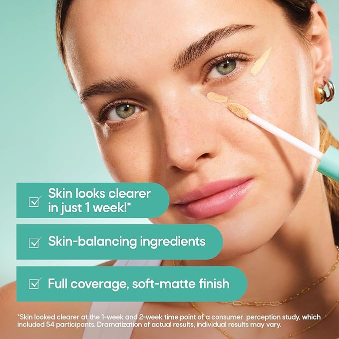 Almay Clear Complexion Concealer, Cruelty-Free Makeup for Acne-Prone Skin, Non-Comedogenic, Vegan, Hypoallergenic, 600, 0.3 fl oz