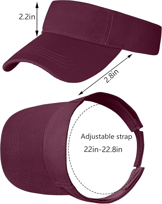 Marrywindix 1 Piece of Sport Wear Athletic Visor Sun Sports Visor Hat Visor Adjustable Cap for Women and Men