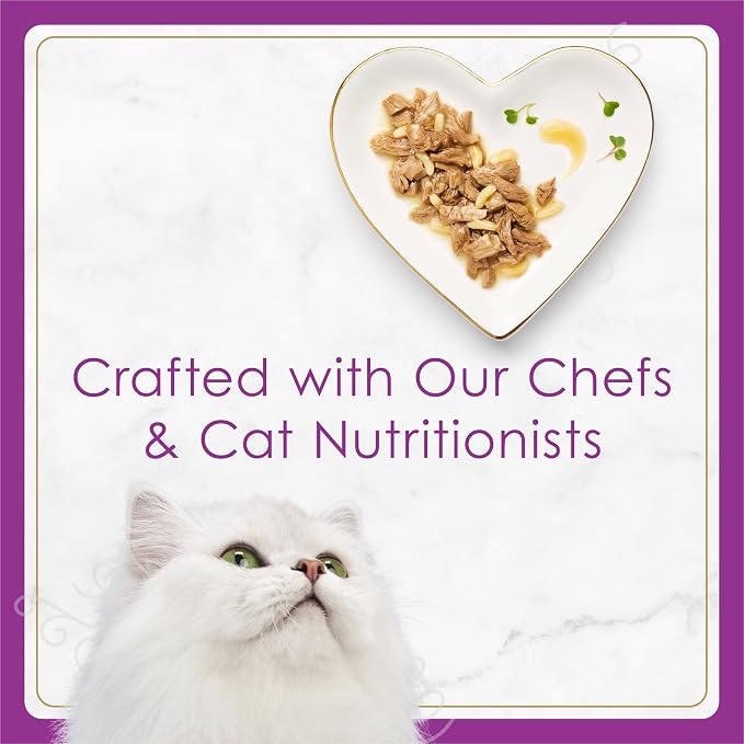 Purina Fancy Feast Petites Gravy Wet Cat Food Variety Pack, 2.8 oz, 12-Pack | 24 single servings made with Salmon, Chicken or Tuna, no artificial colors or preservatives in convenient break-apart tubs
