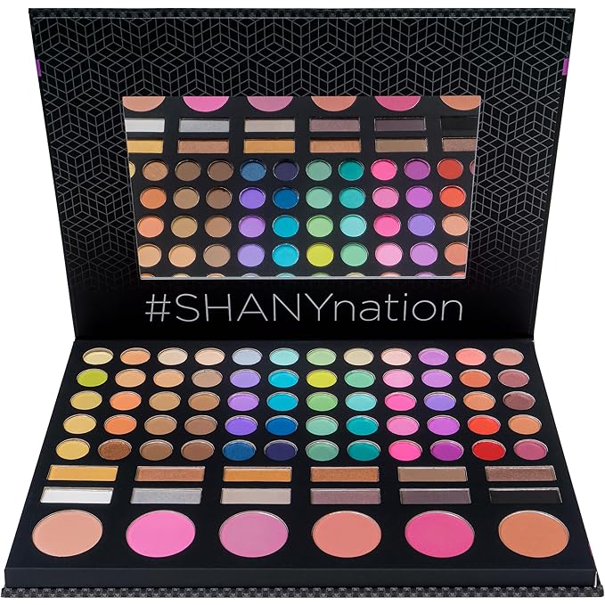 SHANY 78 Color Highly Pigmented Eye Face Makeup Palette - Blendable Eye shadows, Makeup Blush and Face powder Makeup Kit - Matte Shimmer - PARTY READY