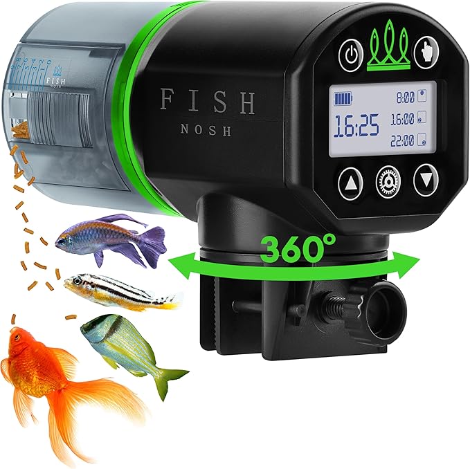 Automatic Fish Feeder for Aquarium - New Generation 2026, Auto Food Dispenser with Timer for Small Tank, Big Aquariums & Pond (Green)