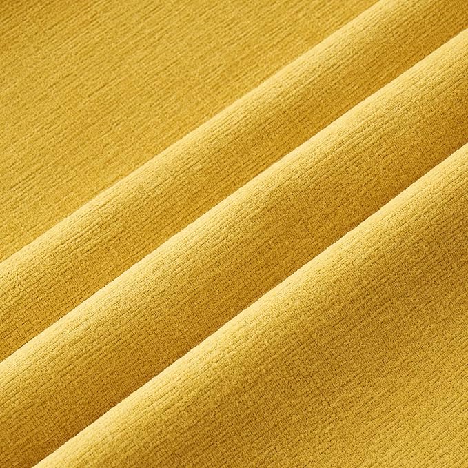 MIULEE Yellow Chenille Couch Throw Pillow Covers, 18x18 | Set of 2, Soft Farmhouse Modern Home Decor, Decorative Pillowcases for Sofa Living Room Bed