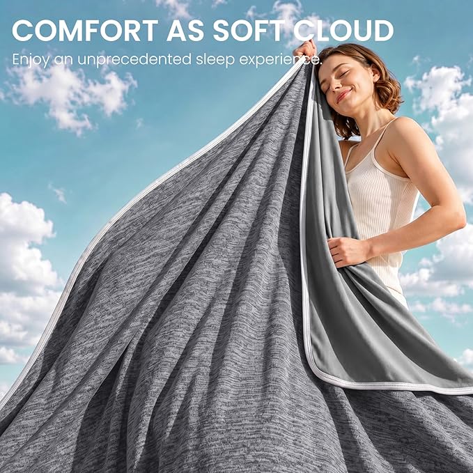Cooling Blanket Twin 60"x90" for Hot Sleepers Summer Blanket | Absorbs Heat Cold Summer Blanket for Night Sweats & Menopause Q-Max>0.5 Lightweight Breathable Soft Double-Side Cooling