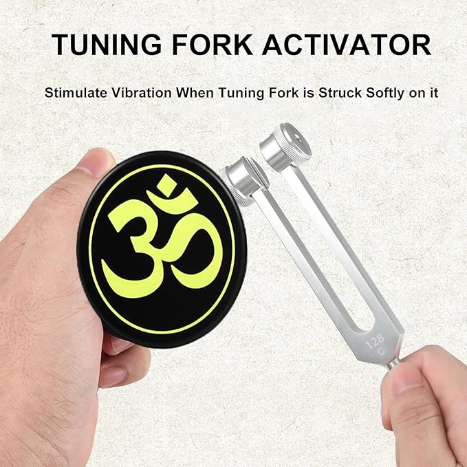 Tuning Fork Activator for Tuning Fork Healing Rubber Tuning Fork Activator Maximum Vibration and Sustain Minimal Noise Good partner for tuning forks easy use works on all frequencies(golden)