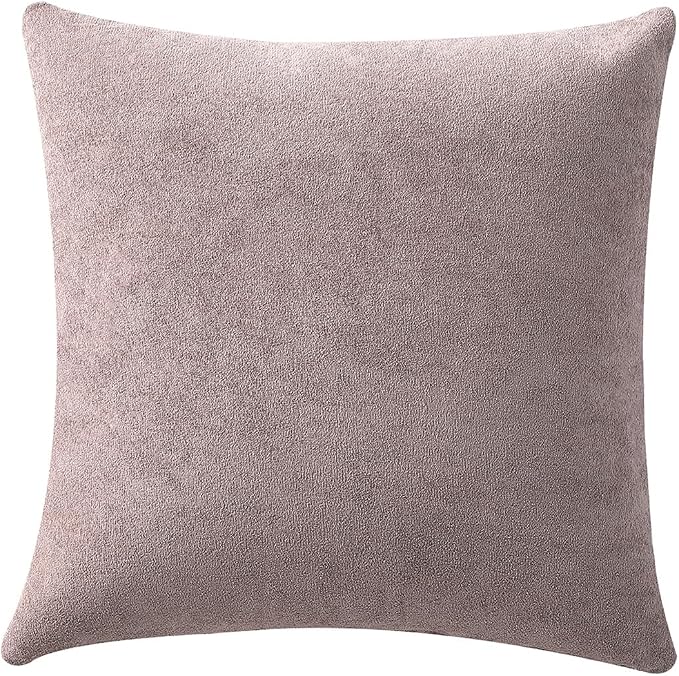 BEEY Throw Pillows with Inserts Included, 16x16 Inches Sofa Square Throw Pillows for Sofa Couch, A Pack of 2 Polyester Decorative Pillow Covers with Inserts for Living Room, Bedroom, Office (Flaxen)