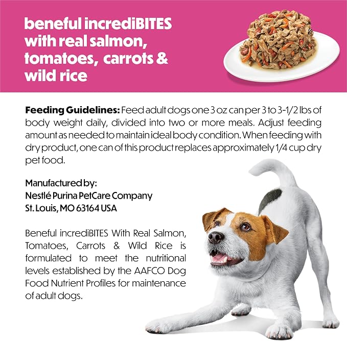 Beneful Purina Small Breed Wet Food Dog Gravy, IncrediBites with Real Salmon