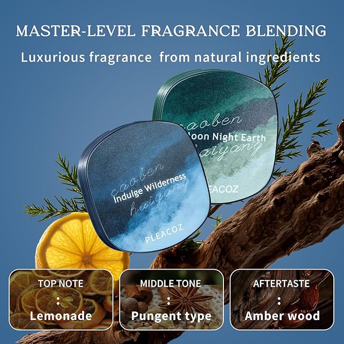 Premium Woody Solid Perfume Balm for Men — Long Lasting Masculine Scent, Portable Travel Size,TSA Friendly, Pocket Fragrance for Urban Men