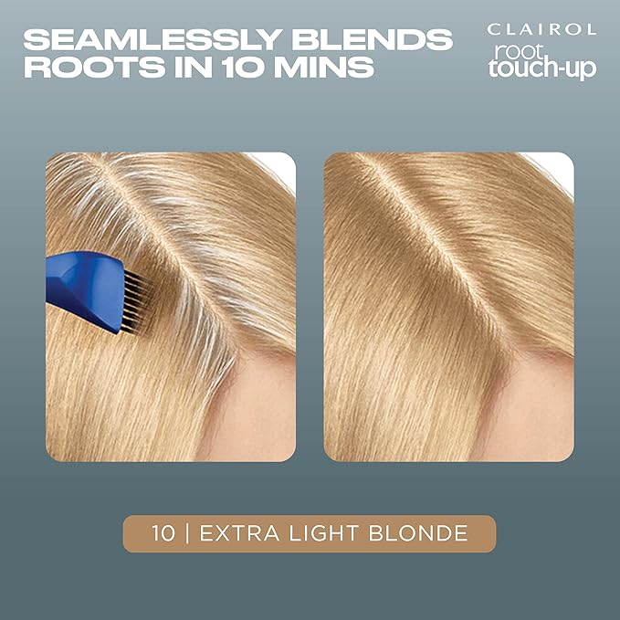 Clairol Root Touch-Up by Nice'n Easy Permanent Hair Dye, 10 Extra Light Blonde Hair Color, Pack of 1