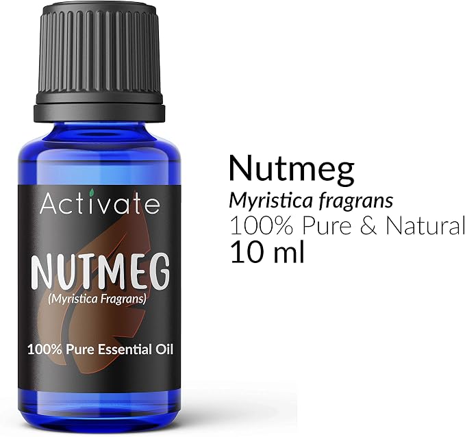 Activate Nutmeg Essential Oil 100% Pure, Premium Grade, Undiluted, Natural, Aromatherapy & Diffuser Use 10ml