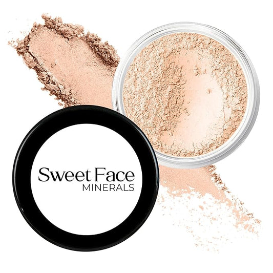 PINK BISQUE FOUNDATION (30g Full Size Sifter Jar) – Matte Mineral Foundation – Buildable Loose Powder Makeup for Soft Natural Coverage – Sweet Face Minerals SPF 30