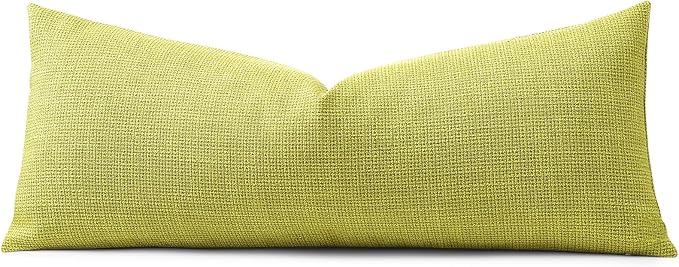 OTOSTAR Linen Throw Pillow Cover Set of 1 Decorative Long Lumbar Pillowcase Rectangle Cushion Cover 14x36 Inch for Home Decor Sofa Bedroom Car 35 x 90CM Sage Green