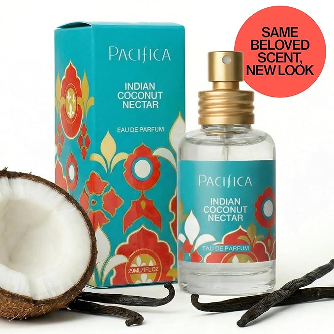 Pacifica Indian Coconut Nectar Perfume Spray – Tropical Vanilla & Coconut Fragrance, Layerable Beachy Perfume for Women, Clean, Non-Toxic, Vegan & Cruelty-Free Formula, All-Day Long Lasting