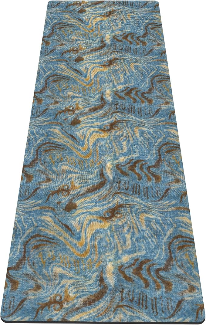 nuveti Yoga Mat Print Extra Thick TPE Non Slip Fitness Exercise Mat with Carrying Bag,72"x24" Extra Thick 6MM Exercise & Workout Mat for Yoga, Pilates Fitness and Floor Exercises