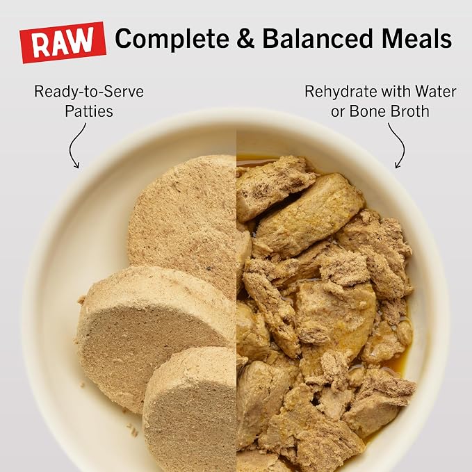 Stella & Chewy's Freeze-Dried Raw Dinner Patties - Purely Pork Recipe - High Protein Grain-Free Puppy & Dog Food - Perfect For Picky Eaters - 14 oz