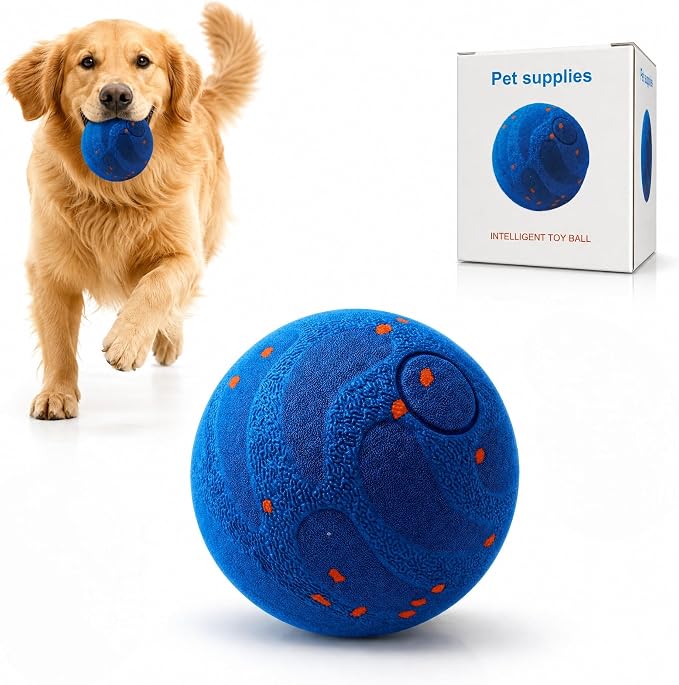 TEYYVN Interactive Dog Toy Ball,Automatic Interactive Dog Ball- Self Moving Toy for Small Medium | Motion Activated, Durable ChewProof ETPU Material, USB Rechargeable, Relieves Boredom